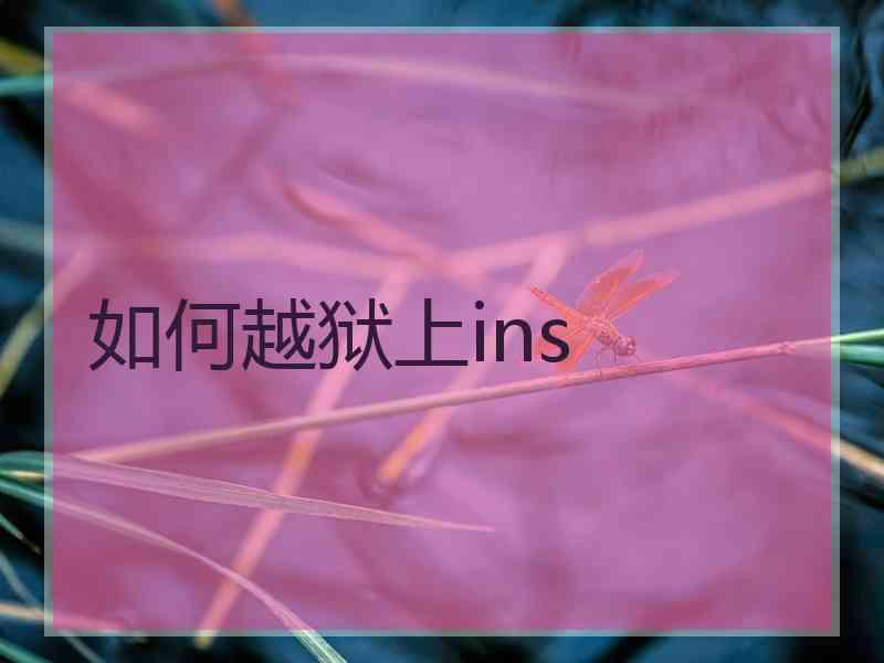 如何越狱上ins