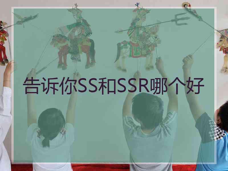 告诉你SS和SSR哪个好