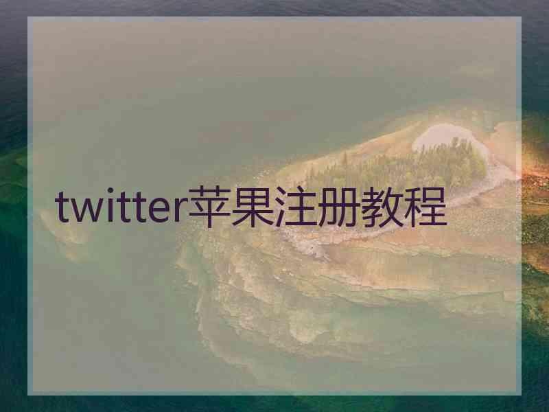 twitter苹果注册教程